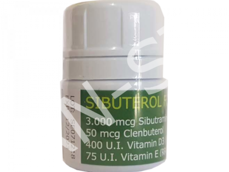 Sibuterol Forte 120tab/3000mcg Sibutramine + 50mcg Clenbuterol + 400iu Viatmin D3 + 75iu Vitamin E